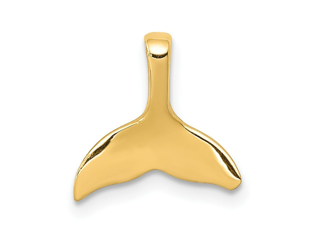 FJC Finejewelers 10 kt Yellow Gold Whale Tail Chain Slide 12 x 12 mm