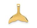 FJC Finejewelers 10 kt Yellow Gold Whale Tail Chain Slide 12 x 12 mm