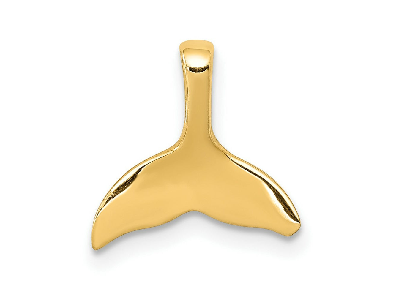 FJC Finejewelers 10 kt Yellow Gold Whale Tail Chain Slide 12 x 12 mm