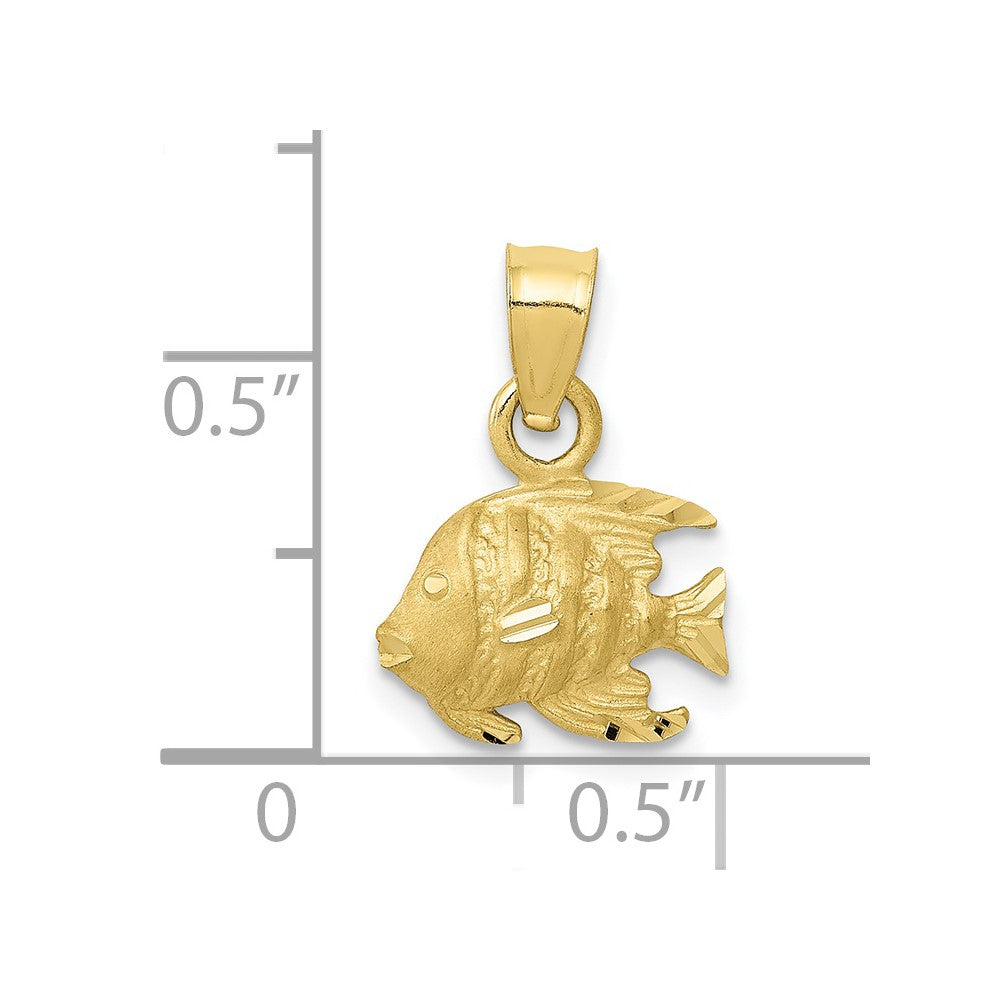 FJC Finejewelers 10 kt Yellow Gold Fish Charm 16 x 10 mm