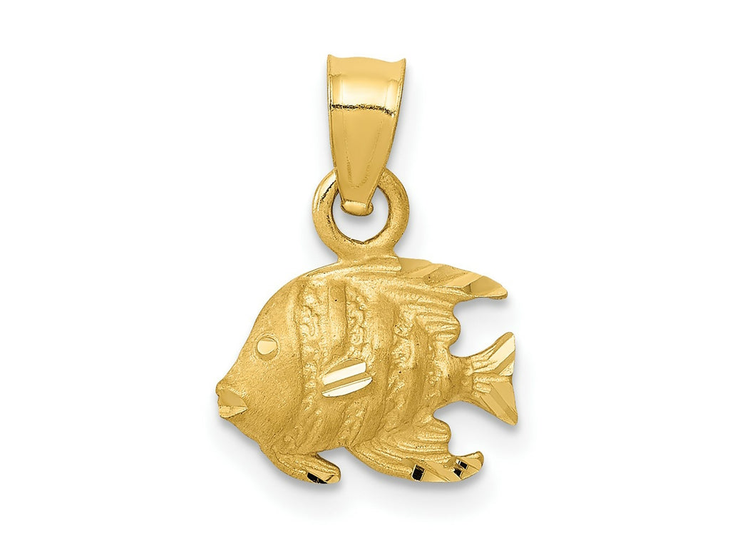 FJC Finejewelers 10 kt Yellow Gold Fish Charm 16 x 10 mm