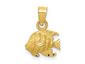 FJC Finejewelers 10 kt Yellow Gold Fish Charm 16 x 10 mm