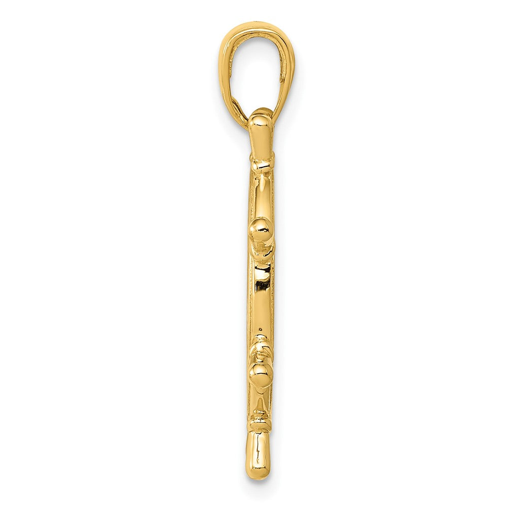 FJC Finejewelers 10 kt Yellow Gold 3D Ships Wheel Charm 27 x 22 mm