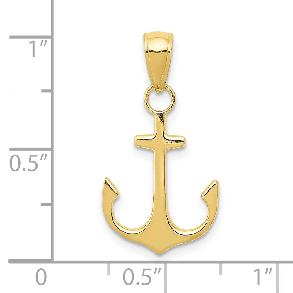 FJC Finejewelers 10 kt Yellow Gold Anchor Charm 24 x 14 mm
