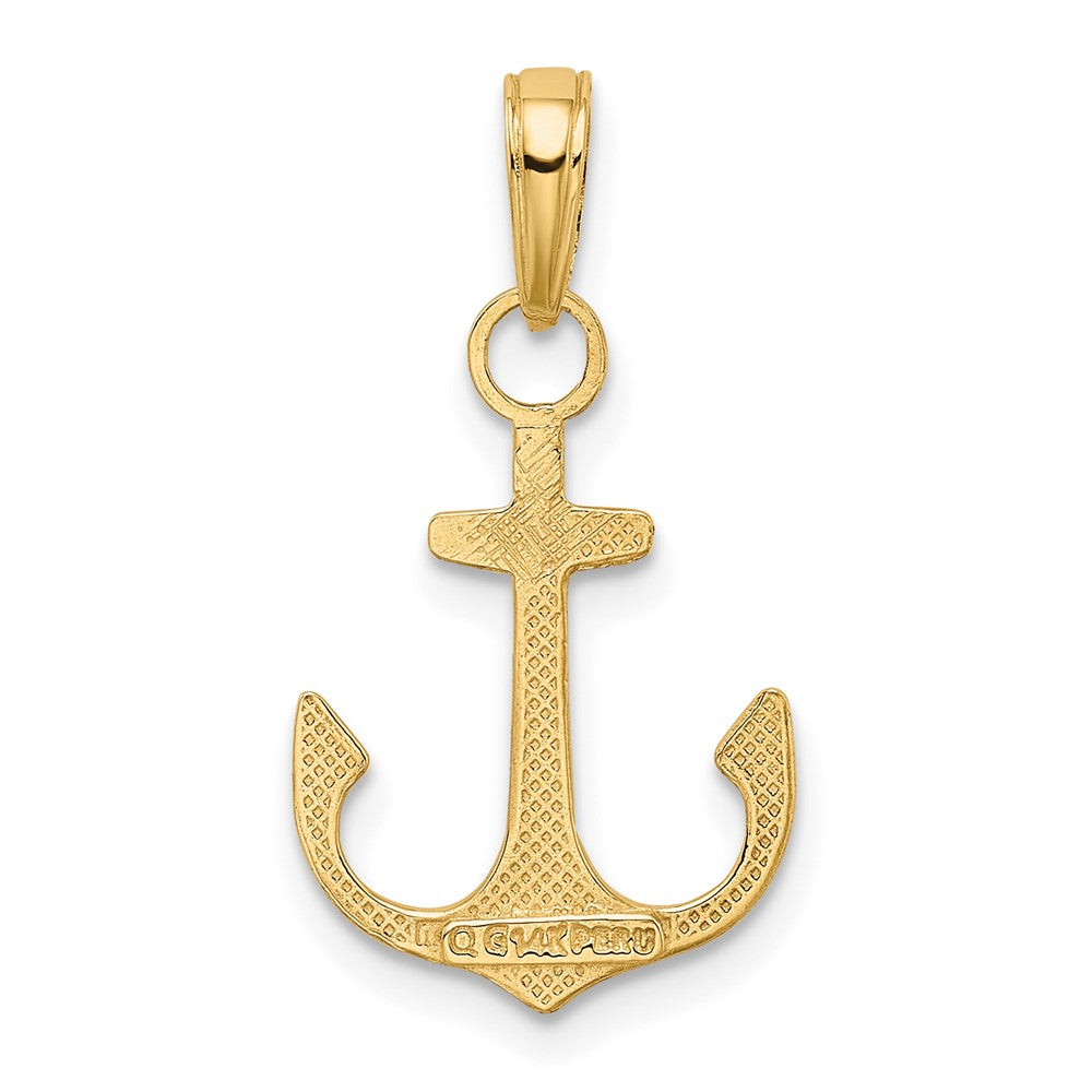 FJC Finejewelers 10 kt Yellow Gold Anchor Charm 24 x 14 mm
