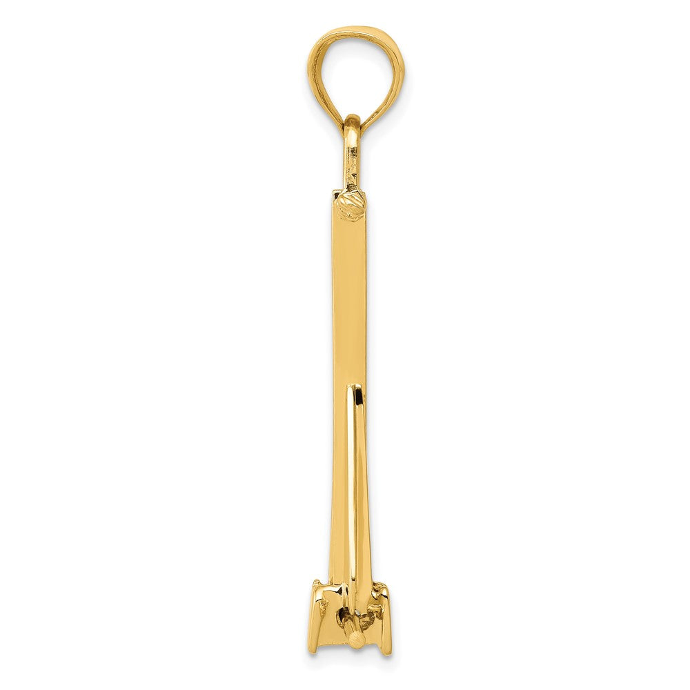 FJC Finejewelers 10 kt Yellow Gold 3D Moveable Anchor Charm 43 x 27 mm