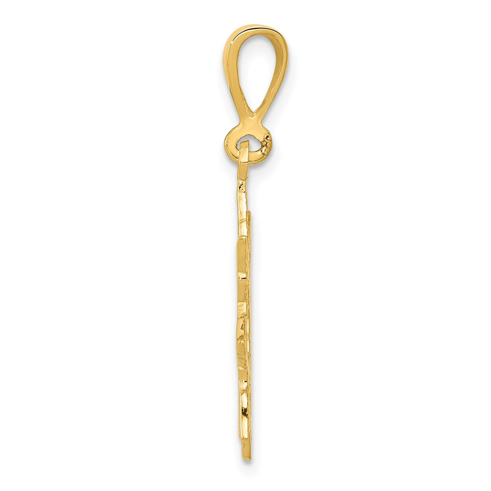 FJC Finejewelers 10 kt Yellow Gold Sun Charm 26 x 19 mm
