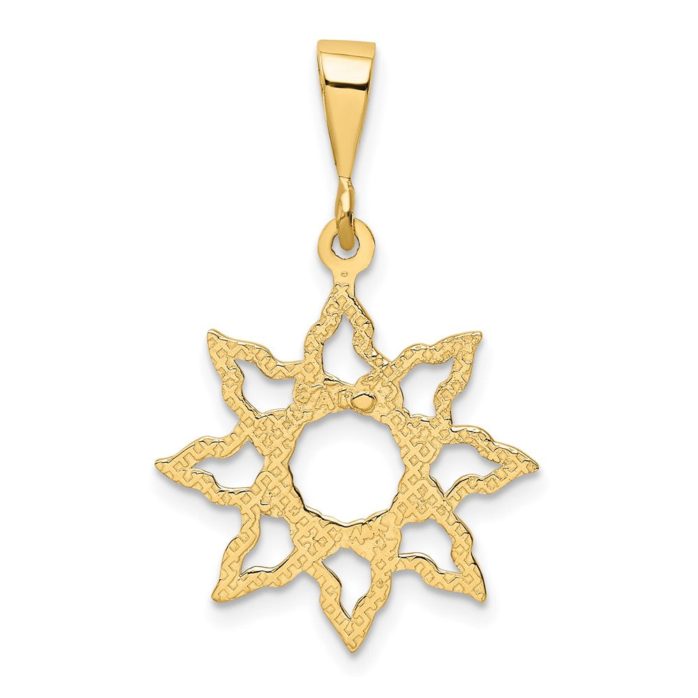 FJC Finejewelers 10 kt Yellow Gold Sun Charm 26 x 19 mm