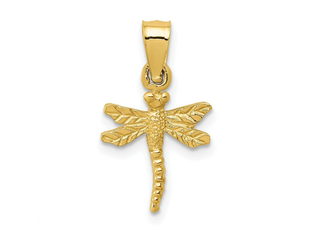 FJC Finejewelers 10 kt Yellow Gold Dragonfly Charm 19 x 10 mm