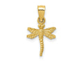 FJC Finejewelers 10 kt Yellow Gold Dragonfly Charm 19 x 10 mm