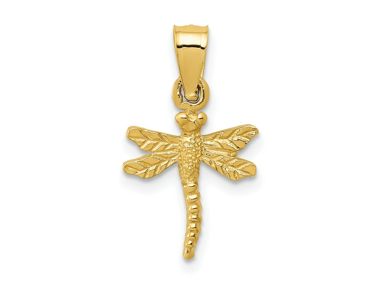 FJC Finejewelers 10 kt Yellow Gold Dragonfly Charm 19 x 10 mm