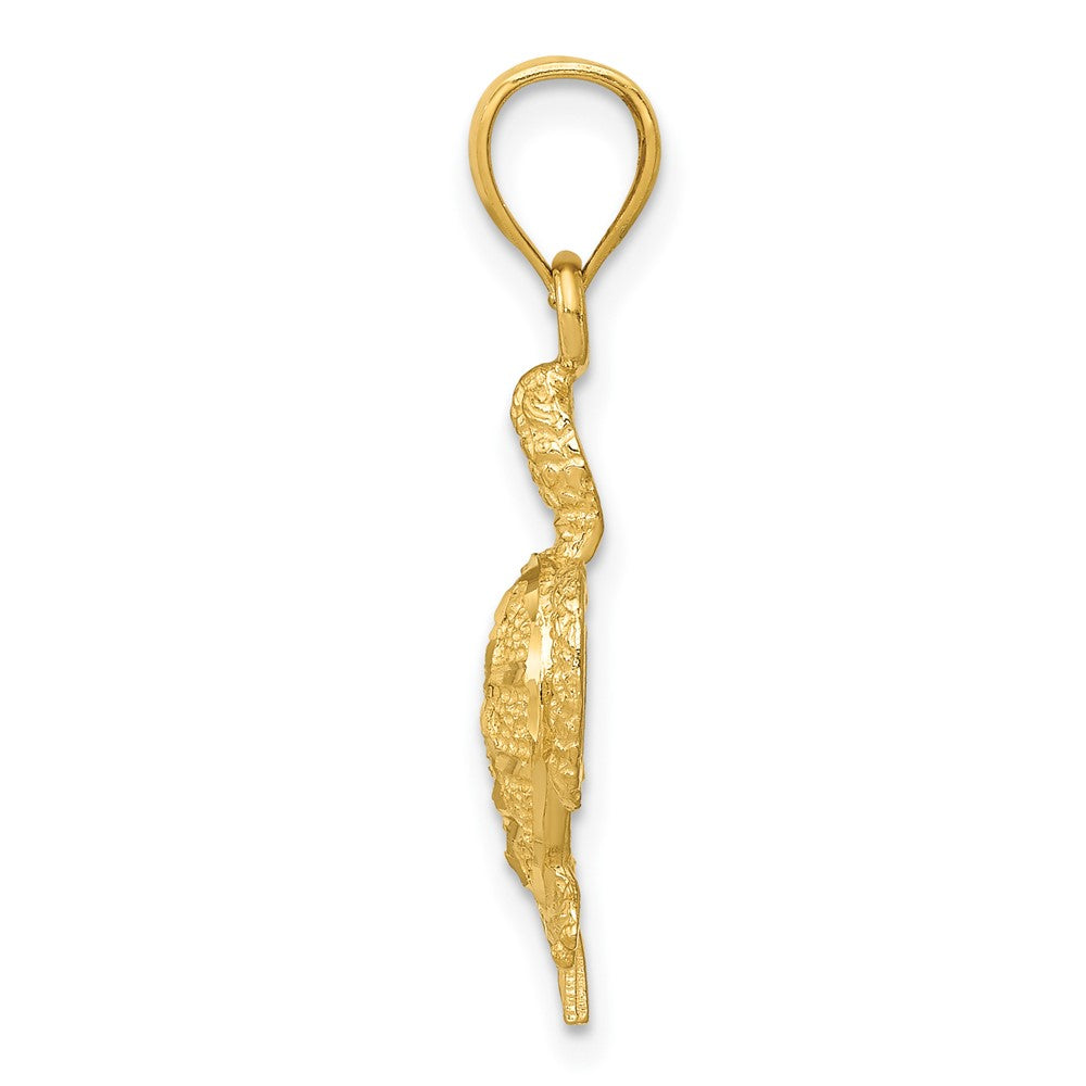 FJC Finejewelers 10 kt Yellow Gold Turtle Charm 26 x 14 mm