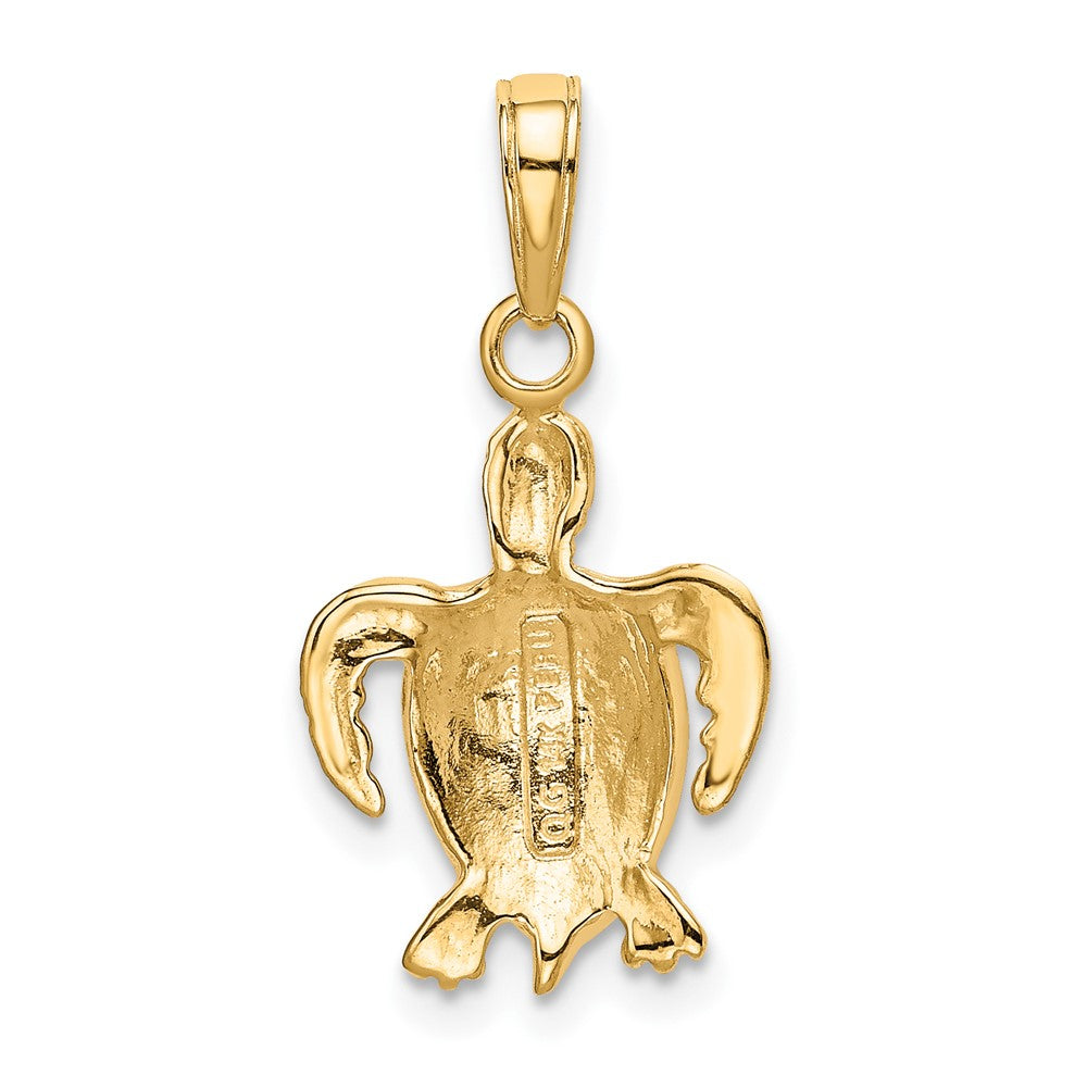 FJC Finejewelers 10 kt Yellow Gold Sea Turtle Charm 21 x 12 mm