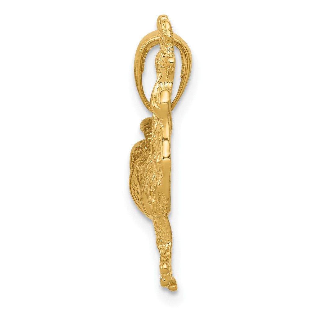 FJC Finejewelers 10 kt Yellow Gold Rooster Charm 21 x 23 mm