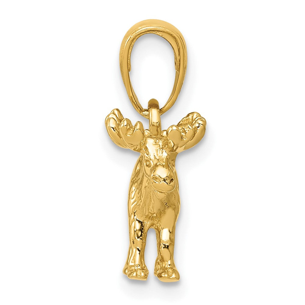 FJC Finejewelers 10 kt Yellow Gold 3-D Moose Charm 16 x 14 mm