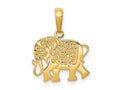 FJC Finejewelers 10 kt Yellow Gold Textured Elephant Charm 19 x 16 mm