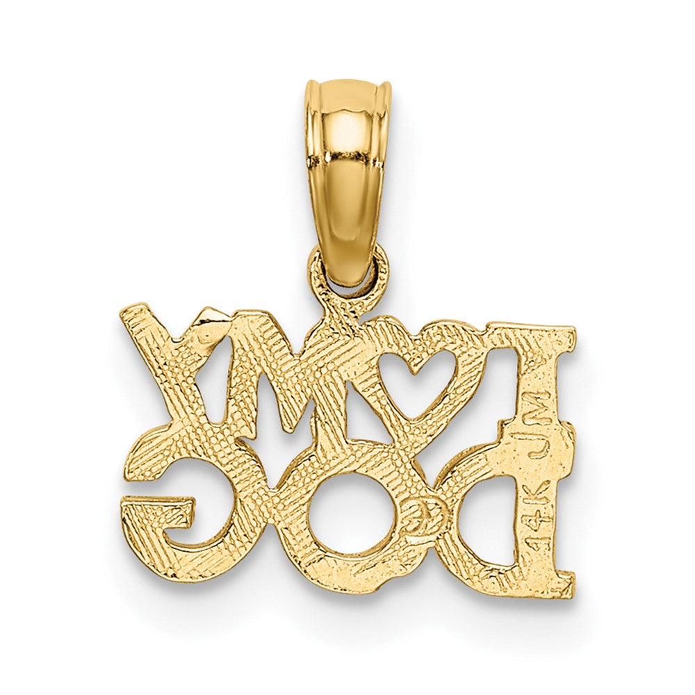FJC Finejewelers 10 kt Yellow Gold I HEART MY DOG Charm 11 x 11 mm