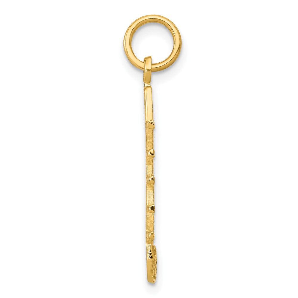 FJC Finejewelers 10 kt Yellow Gold Music Note Charm 25 x 12 mm