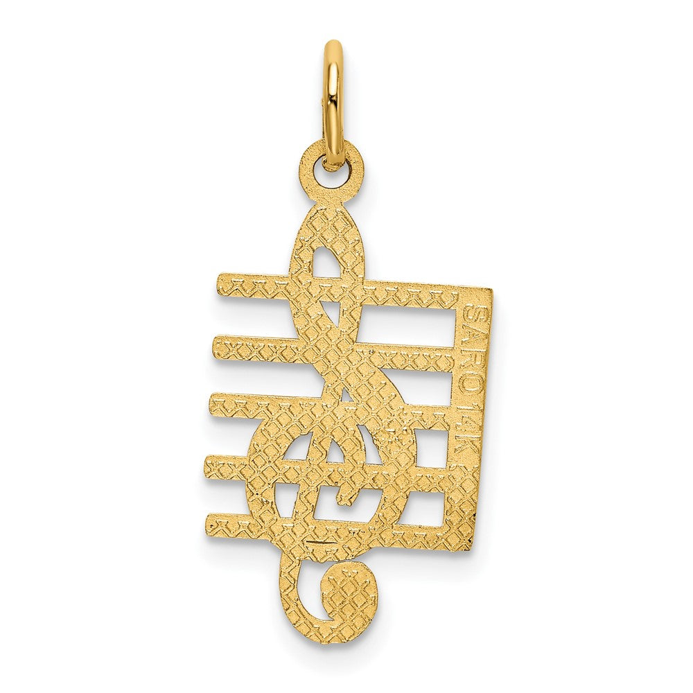 FJC Finejewelers 10 kt Yellow Gold Music Note Charm 25 x 12 mm