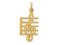 FJC Finejewelers 10 kt Yellow Gold Music Note Charm 25 x 12 mm