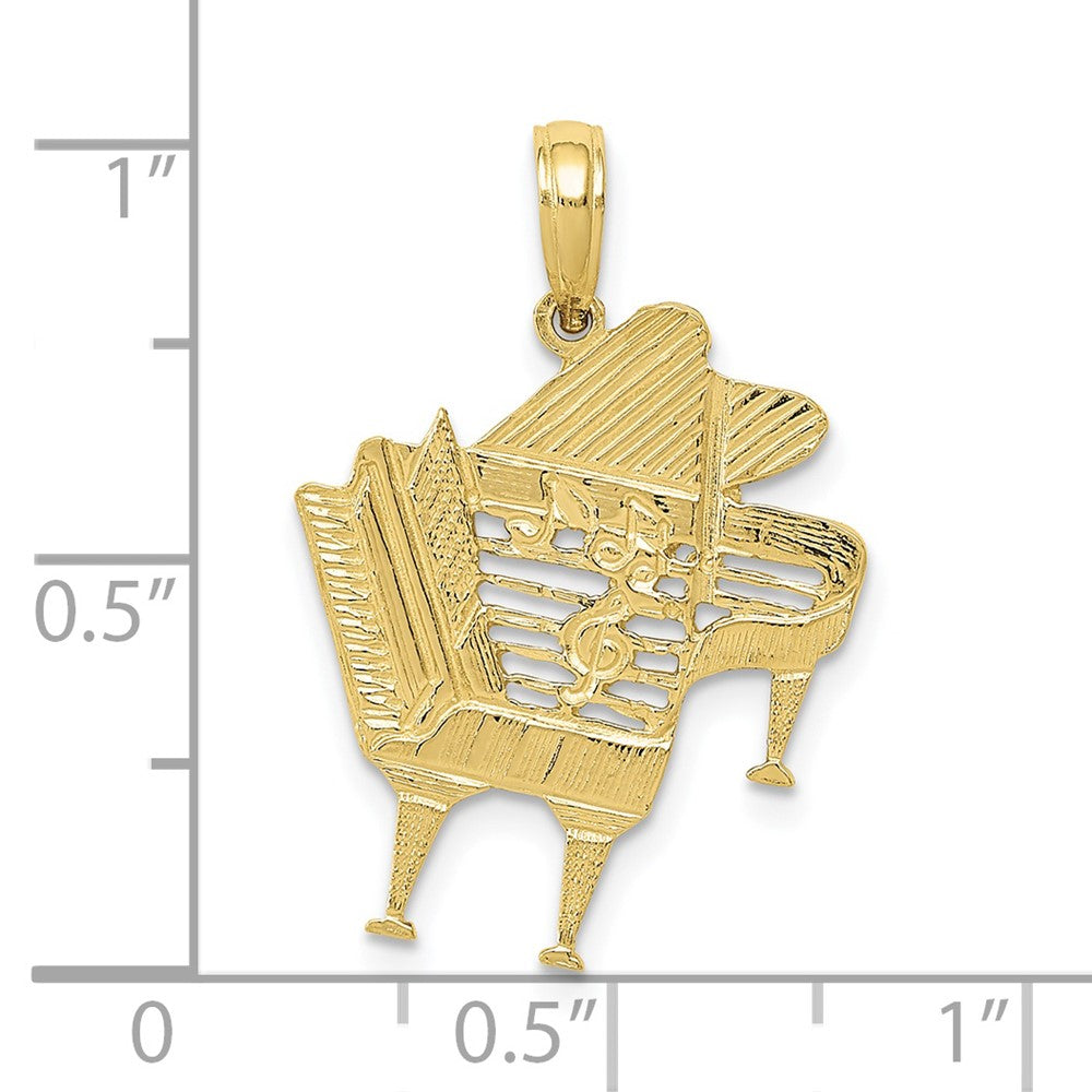 FJC Finejewelers 10 kt Yellow Gold Piano Charm 25 x 20 mm