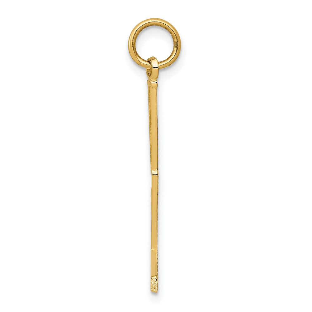 FJC Finejewelers 10 kt Yellow Gold Goalie Stick Charm 30 x 8 mm