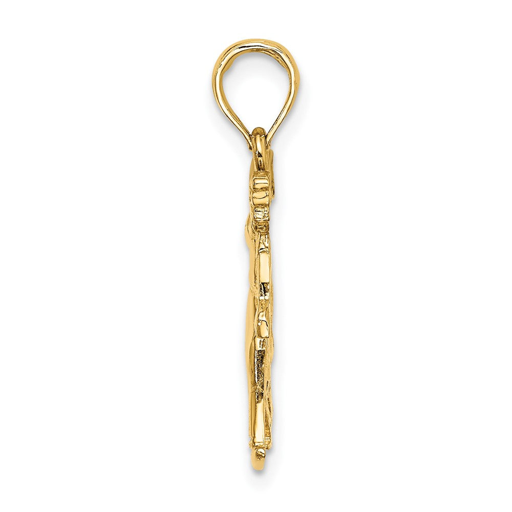 FJC Finejewelers 10 kt Yellow Gold Male Bowling Charm 19 x 22 mm