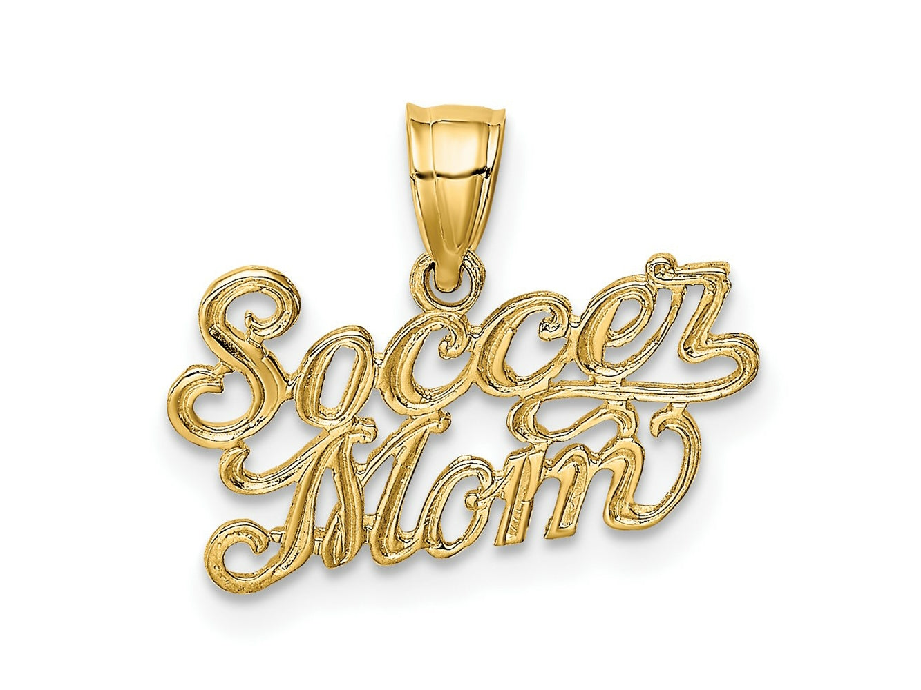 FJC Finejewelers 10 kt Yellow Gold SOCCER MOM Charm 10 x 17 mm