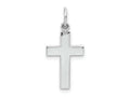 FJC Finejewelers 10 kt White Gold Themed Cross Charm 25 mm x 12 mm
