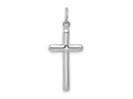FJC Finejewelers 10 kt White Gold Themed Cross Charm 31 mm x 12 mm