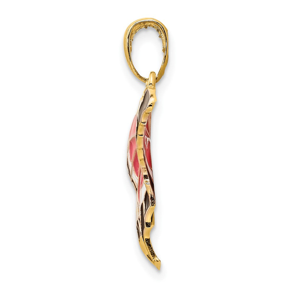 FJC Finejewelers 10 kt Yellow Gold Enameled Butterfly Charm 24 x 31 mm
