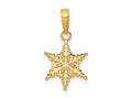 FJC Finejewelers 10 kt Yellow Gold Small Snowflake Charm 21 x 12 mm