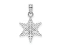 FJC Finejewelers 10 kt White Gold Themed Small Snowflake Charm 18.2 mm x 11.9 mm