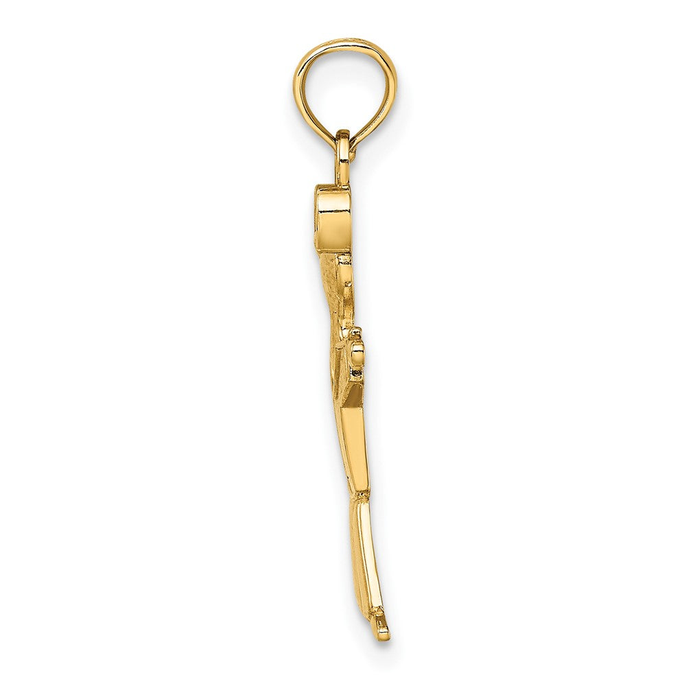 FJC Finejewelers 10 kt Yellow Gold Polished Full Body Boy Charm 23 x 13 mm