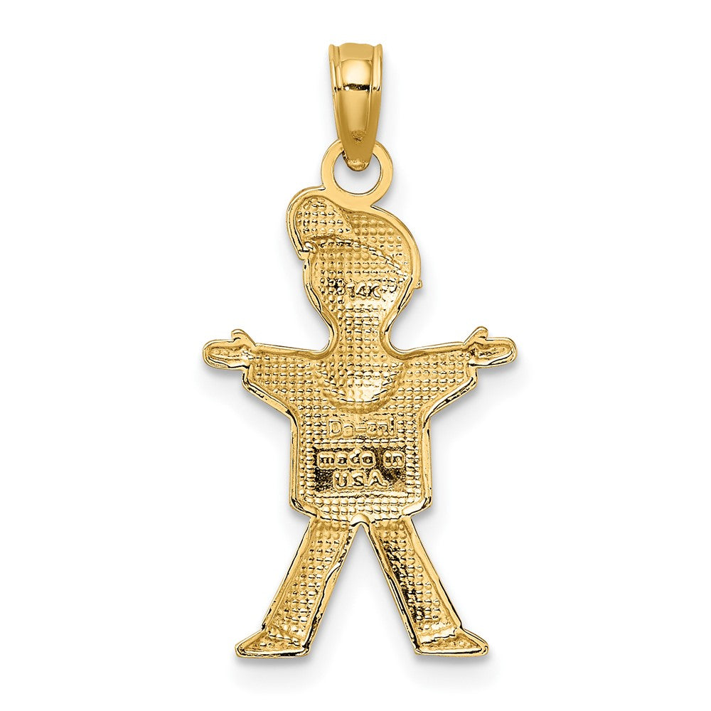 FJC Finejewelers 10 kt Yellow Gold Polished Full Body Boy Charm 23 x 13 mm