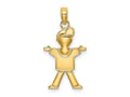 FJC Finejewelers 10 kt Yellow Gold Polished Full Body Boy Charm 23 x 13 mm