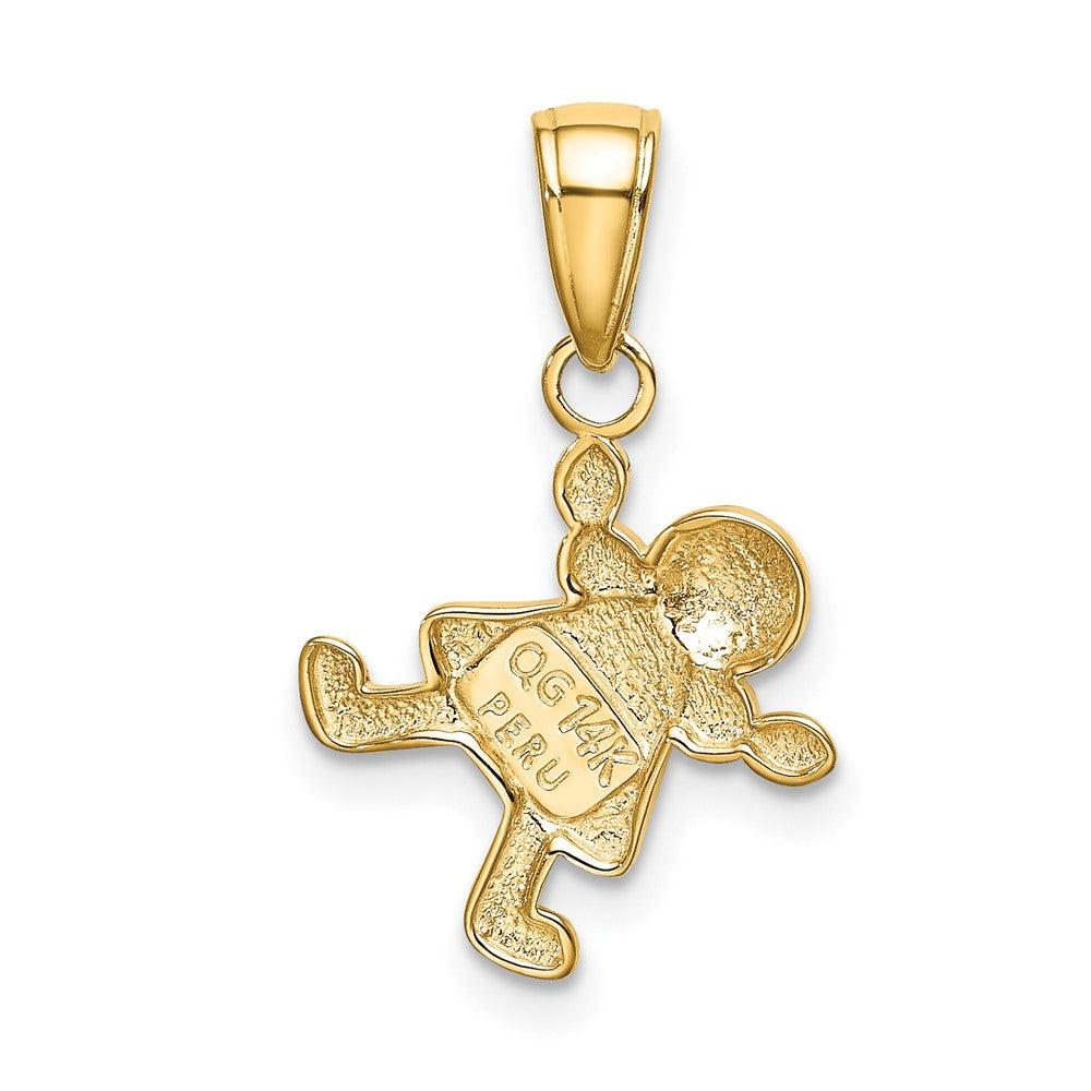 FJC Finejewelers 10 kt Yellow Gold Little Girl Charm 19 x 13 mm