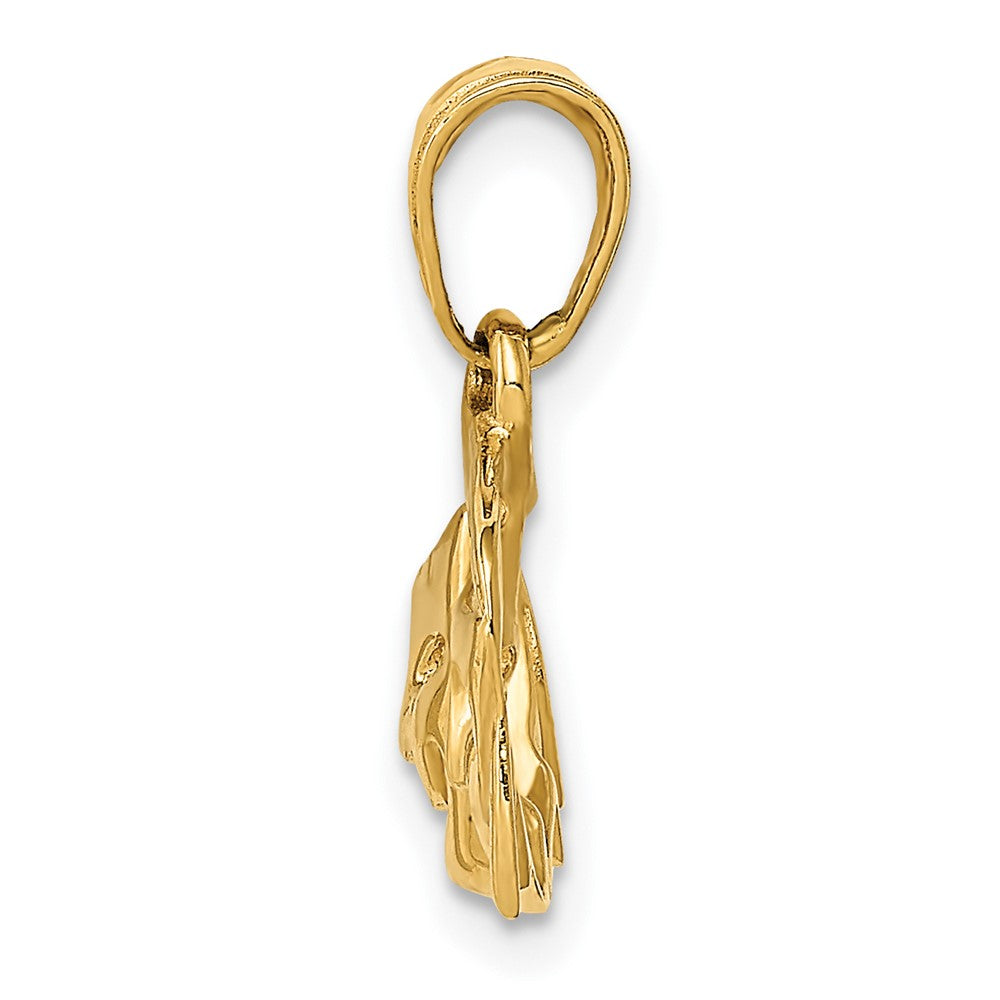 FJC Finejewelers 10 kt Yellow Gold Polished Open-Backed Comedy/Tragedy Charm 13 x 15 mm