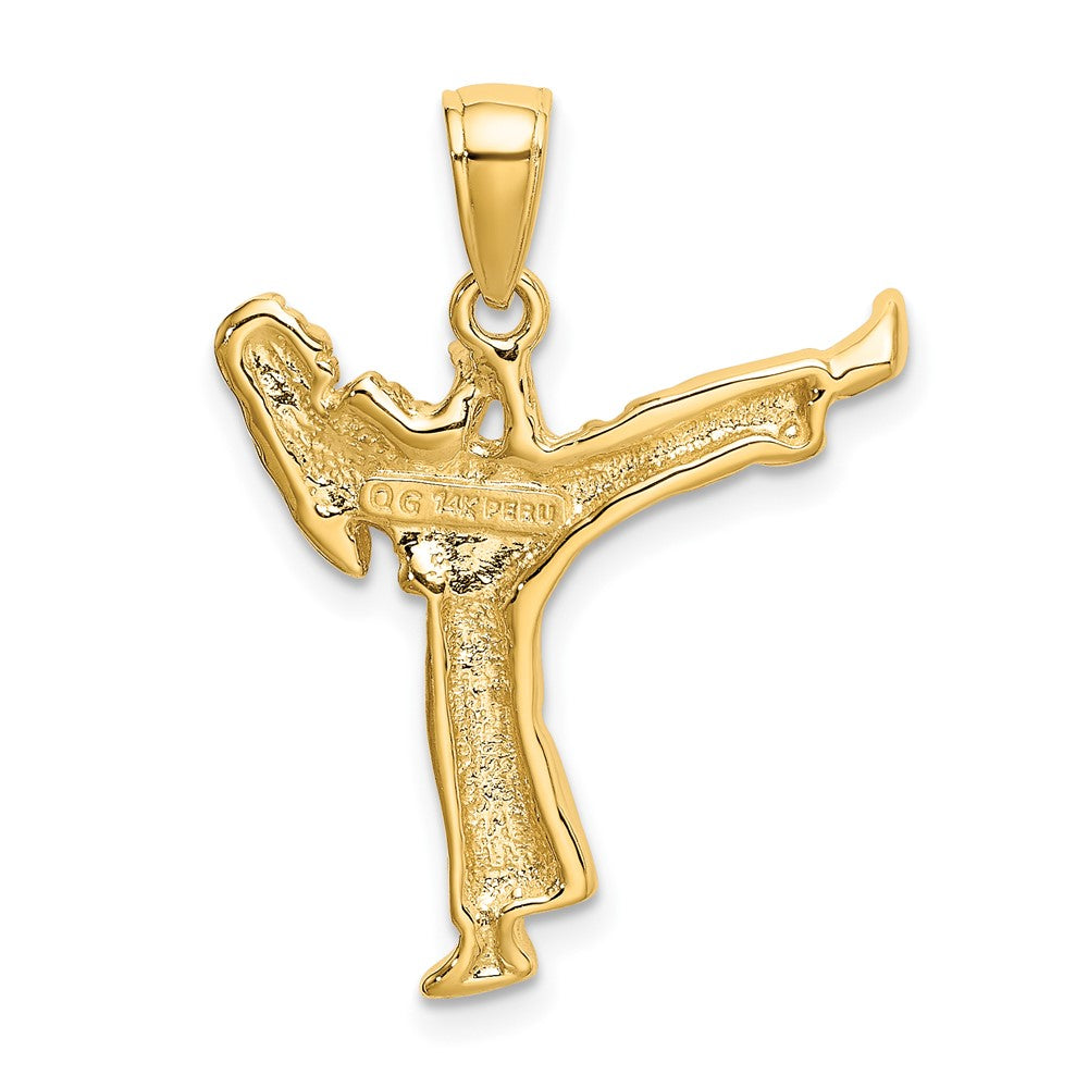 FJC Finejewelers 10 kt Yellow Gold Girl Karate Charm 25 x 19 mm