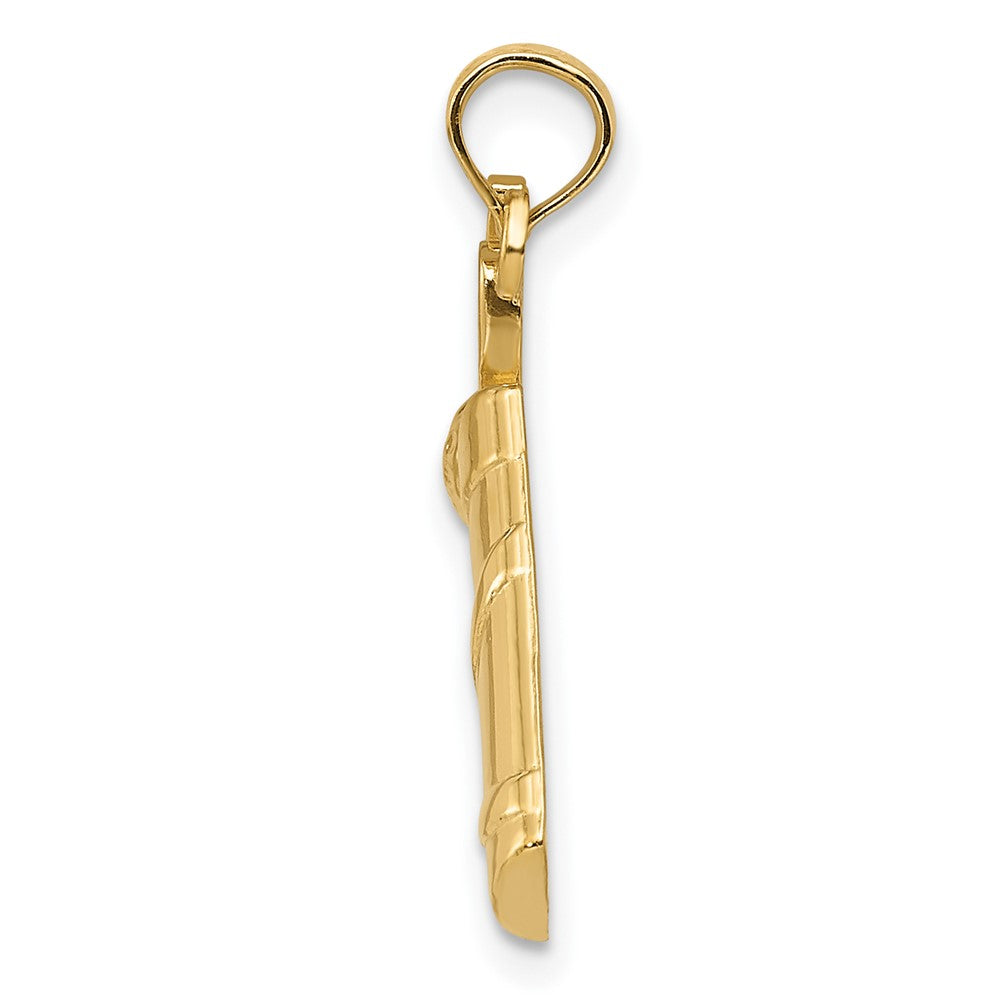 FJC Finejewelers 10 kt Yellow Gold Polished Golf Bag Charm 19 x 18 mm