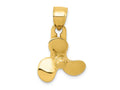 FJC Finejewelers 10 kt Yellow Gold 3-D Moveable Blade Propeller Charm