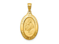 FJC Finejewelers 10 kt Yellow Gold Saint Anthony Oval Medal Charm 31 x 15 mm