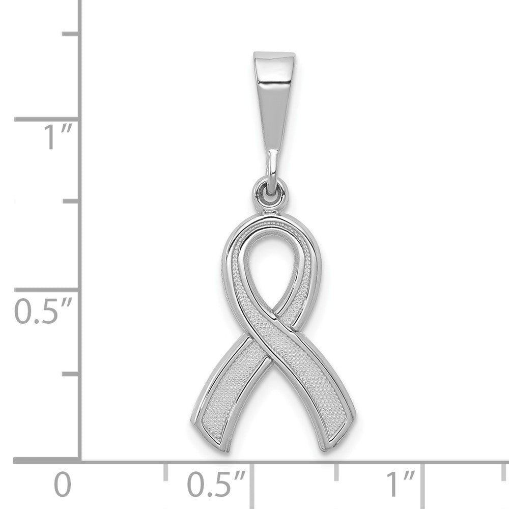 FJC Finejewelers 10 kt White Gold Themed Awareness Charm 30 mm x 12 mm