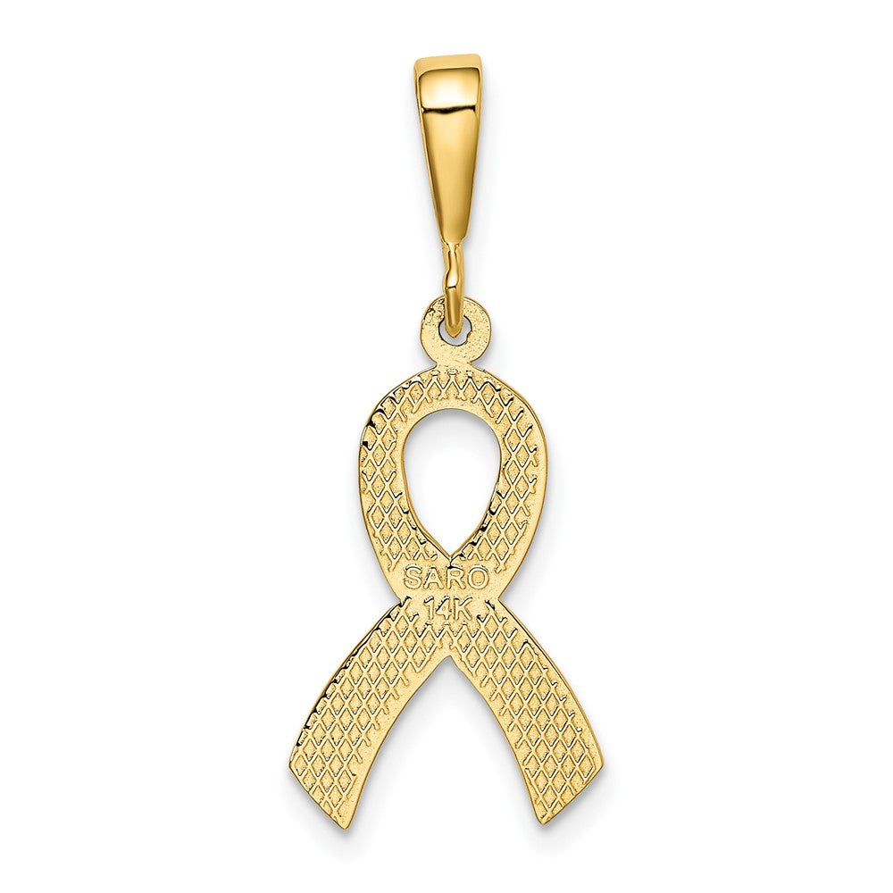 FJC Finejewelers 10 kt Yellow Gold Awareness Charm 30 x 12 mm