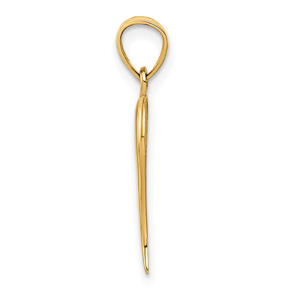 FJC Finejewelers 10 kt Yellow Gold Italian Horn Charm 22 x 4 mm