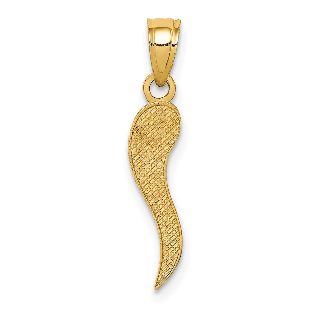 FJC Finejewelers 10 kt Yellow Gold Italian Horn Charm 22 x 4 mm