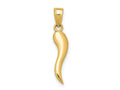 FJC Finejewelers 10 kt Yellow Gold Italian Horn Charm 22 x 4 mm