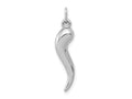 FJC Finejewelers 10 kt White Gold Themed Italian Horn Charm 26.91 mm x 6.23 mm