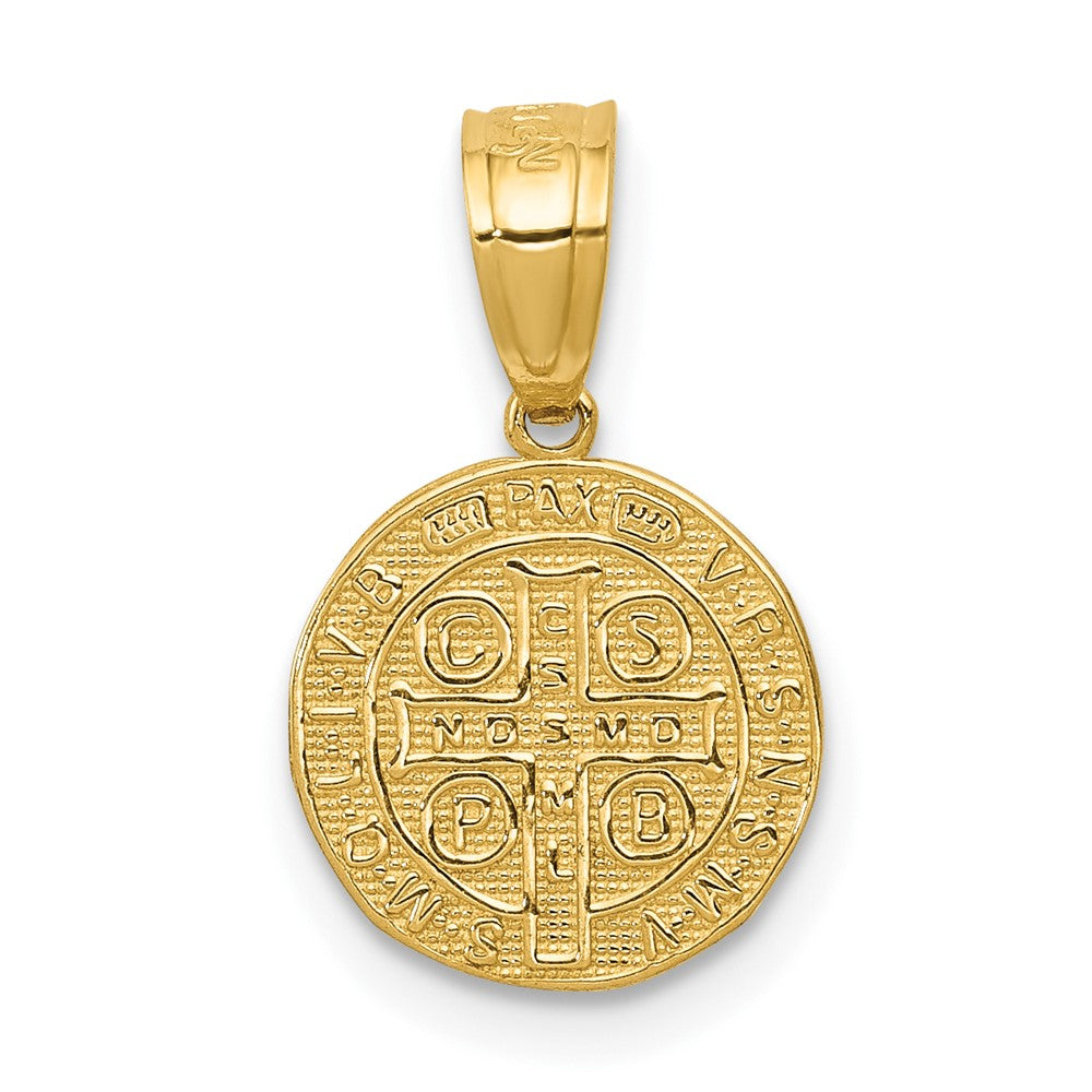 FJC Finejewelers 10 kt Yellow Gold San Benito 2 Sided Round Small Charm 9 x 9 mm