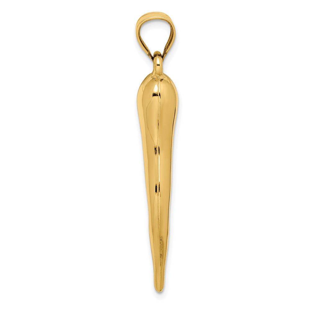 FJC Finejewelers 10 kt Yellow Gold Hollow Italian Horn Charm
